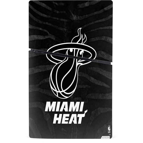 NBA Miami Heat Black Animal Print PS5 Slim Digital Edition Console Skin