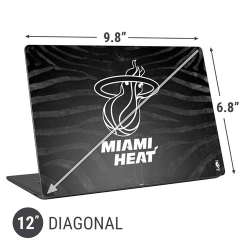NBA Miami Heat Black Animal Print Universal Laptop 12in (9.8 x 6.8in) Skin