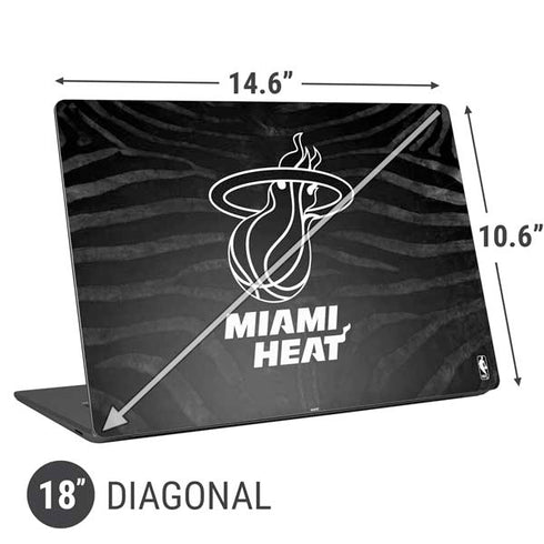 NBA Miami Heat Black Animal Print Universal Laptop 18in (14.6 x 10.6in) Skin