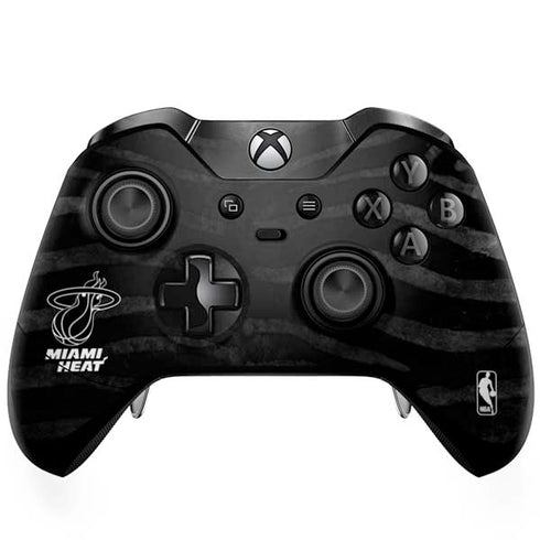 NBA Miami Heat Black Animal Print Xbox One Elite Controller Skin