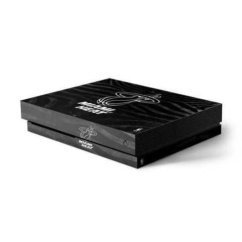 NBA Miami Heat Black Animal Print Xbox One X Console Skin