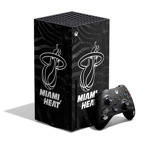 NBA Miami Heat Black Animal Print Xbox Series X Bundle Skin