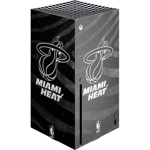NBA Miami Heat Black Animal Print Xbox Series X Console Skin