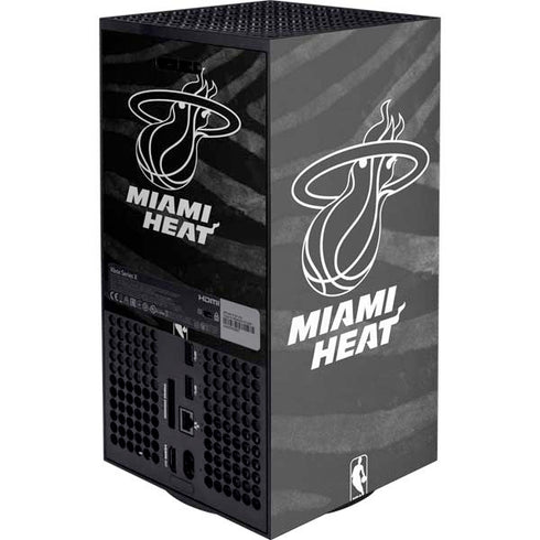 NBA Miami Heat Black Animal Print Xbox Series X Console Skin