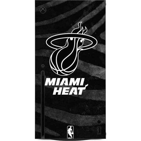 NBA Miami Heat Black Animal Print Xbox Series X Console Skin