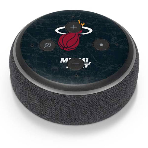 NBA Miami Heat Black Partial Logo Amazon Echo Dot Skin