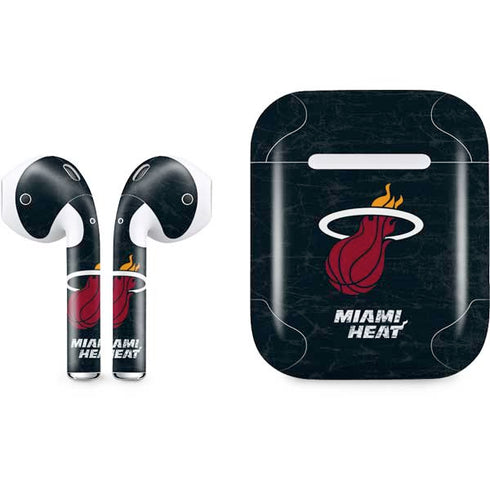 NBA Miami Heat Black Partial Logo Apple AirPods Skin