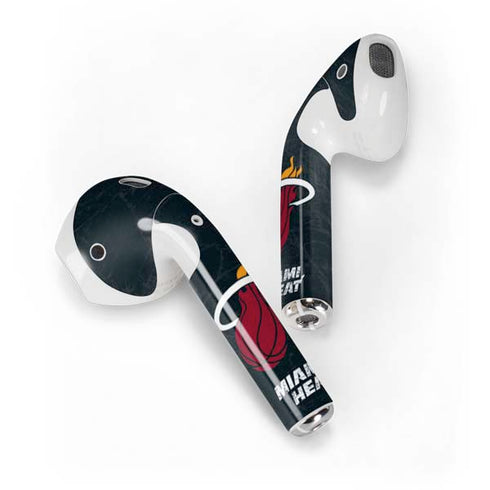 NBA Miami Heat Black Partial Logo Apple AirPods Skin