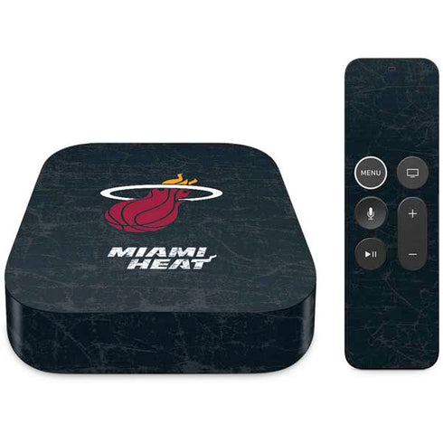 NBA Miami Heat Black Partial Logo Apple TV Skin