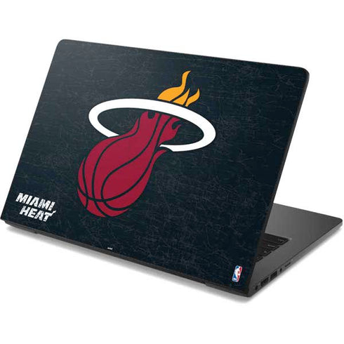 NBA Miami Heat Black Partial Logo Dell Chromebook Skin