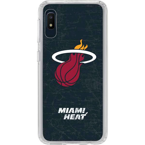 NBA Miami Heat Black Partial Logo Galaxy A10e Clear Case