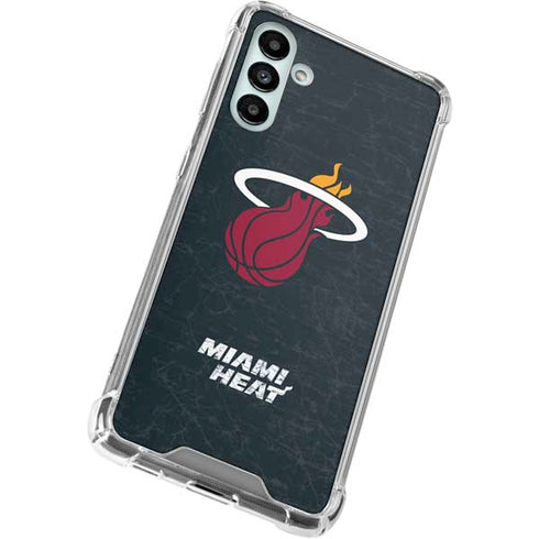 NBA Miami Heat Black Partial Logo Galaxy A13 5G Clear Case