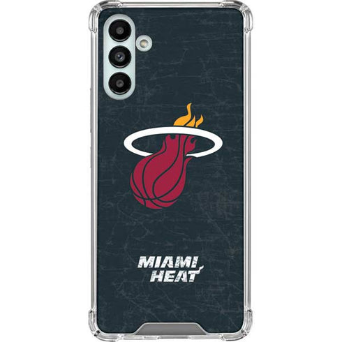 NBA Miami Heat Black Partial Logo Galaxy A13 5G Clear Case