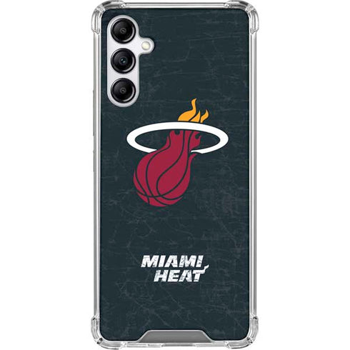 NBA Miami Heat Black Partial Logo Galaxy A15 5G Clear Case