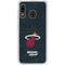 NBA Miami Heat Black Partial Logo Galaxy A20 Clear Case