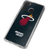 NBA Miami Heat Black Partial Logo Galaxy A21 Clear Case