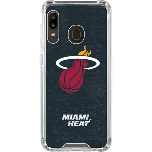 NBA Miami Heat Black Partial Logo Galaxy A30 Clear Case