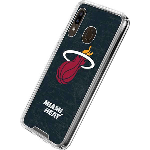 NBA Miami Heat Black Partial Logo Galaxy A30 Clear Case