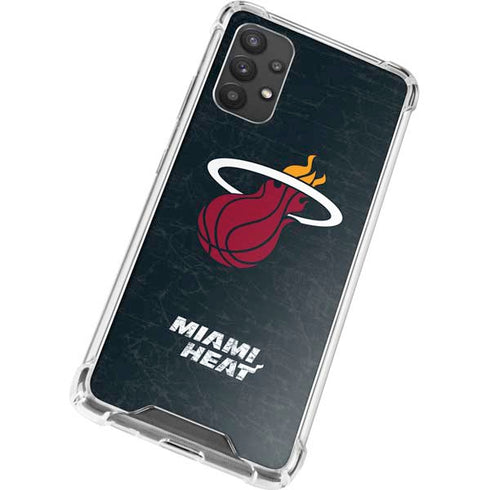 NBA Miami Heat Black Partial Logo Galaxy A32 5G Clear Case
