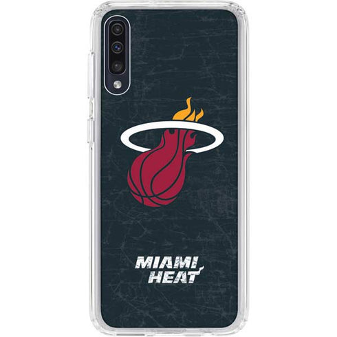 NBA Miami Heat Black Partial Logo Galaxy A50 Clear Case