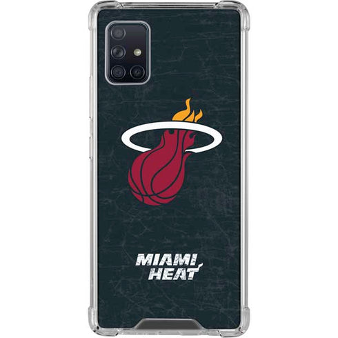 NBA Miami Heat Black Partial Logo Galaxy A51 5G Clear Case