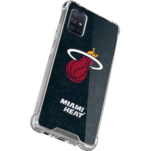 NBA Miami Heat Black Partial Logo Galaxy A51 5G Clear Case