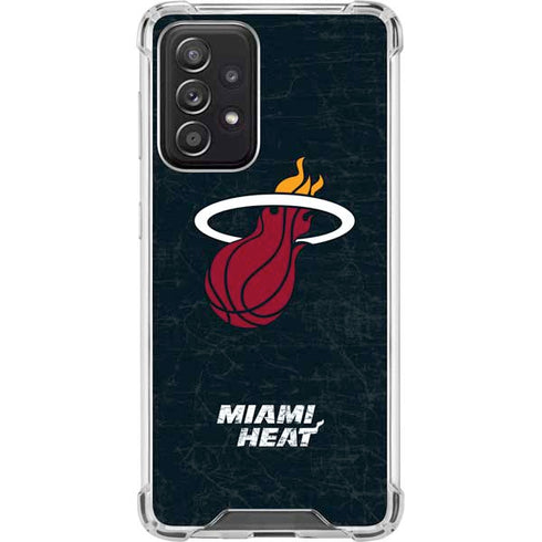 NBA Miami Heat Black Partial Logo Galaxy A52 5G Clear Case