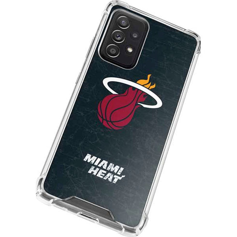 NBA Miami Heat Black Partial Logo Galaxy A52 5G Clear Case