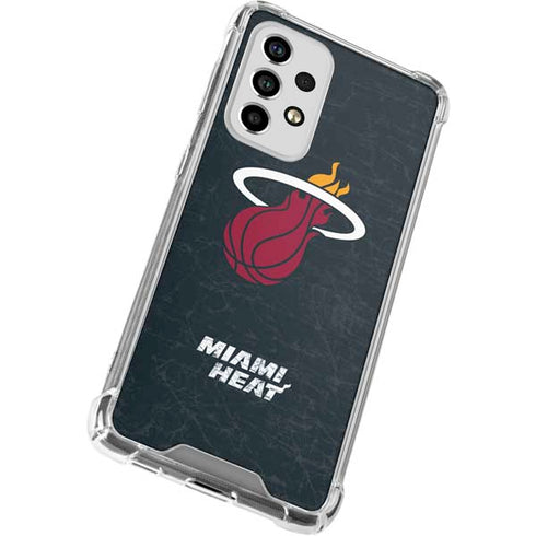 NBA Miami Heat Black Partial Logo Galaxy A53 5G Clear Case