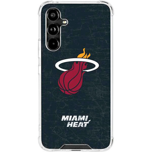 NBA Miami Heat Black Partial Logo Galaxy A54 5G Clear Case