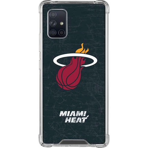 NBA Miami Heat Black Partial Logo Galaxy A71 5G Clear Case