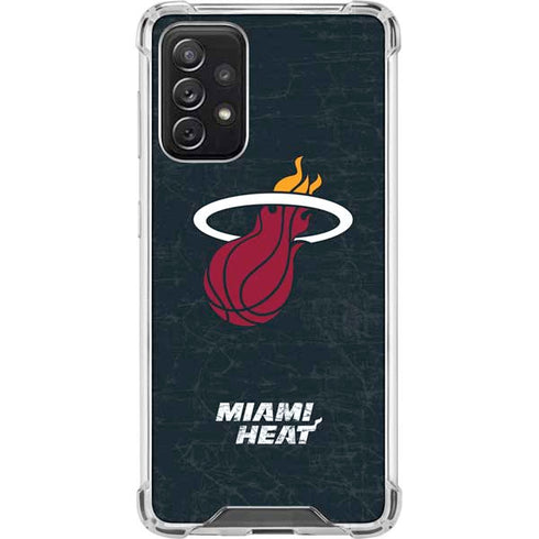 NBA Miami Heat Black Partial Logo Galaxy A72 5G Clear Case