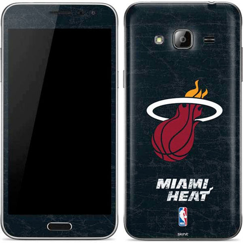 NBA Miami Heat Black Partial Logo Galaxy J3 Skin