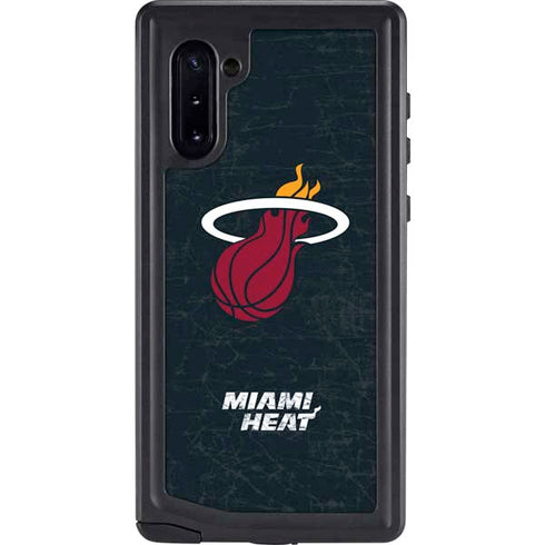 NBA Miami Heat Black Partial Logo Galaxy Note 10 Waterproof Case