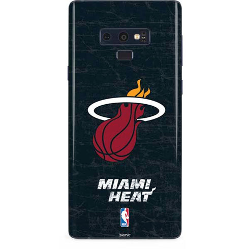 NBA Miami Heat Black Partial Logo Galaxy Note 9 Skin