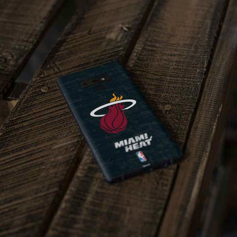 NBA Miami Heat Black Partial Logo Galaxy Note 9 Skin