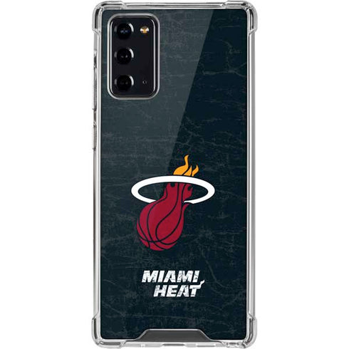 NBA Miami Heat Black Partial Logo Galaxy Note20 5G Clear Case