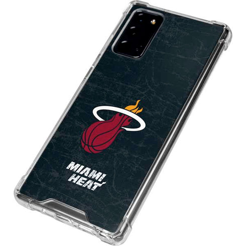 NBA Miami Heat Black Partial Logo Galaxy Note20 5G Clear Case