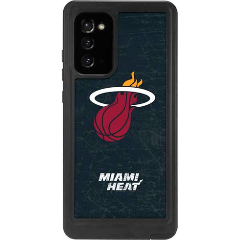 NBA Miami Heat Black Partial Logo Galaxy Note20 5G Waterproof Case