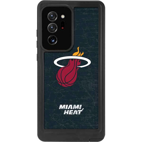 NBA Miami Heat Black Partial Logo Galaxy Note20 Ultra 5G Waterproof Case
