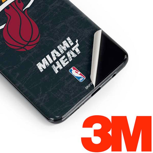 NBA Miami Heat Black Partial Logo Galaxy S10 Plus Skin