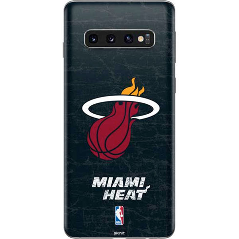 NBA Miami Heat Black Partial Logo Galaxy S10 Skin