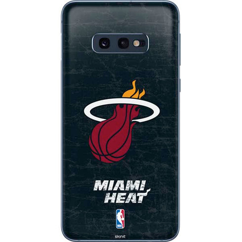 NBA Miami Heat Black Partial Logo Galaxy S10e Skin