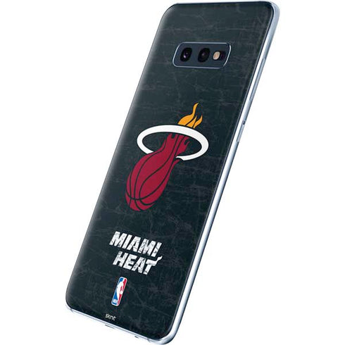 NBA Miami Heat Black Partial Logo Galaxy S10e Skin