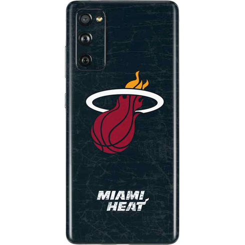 NBA Miami Heat Black Partial Logo Galaxy S20 Fan Edition Skin