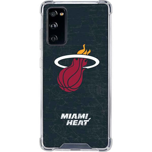 NBA Miami Heat Black Partial Logo Galaxy S20 FE Clear Case