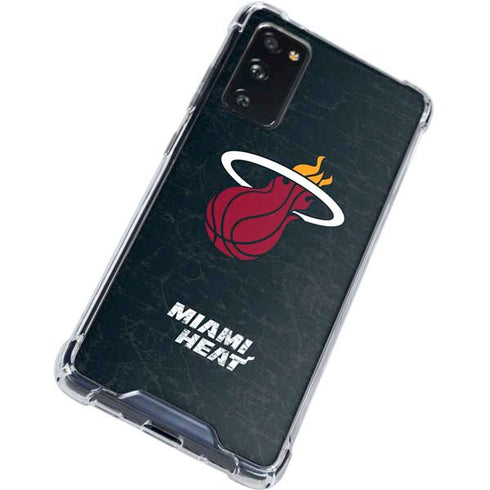 NBA Miami Heat Black Partial Logo Galaxy S20 FE Clear Case