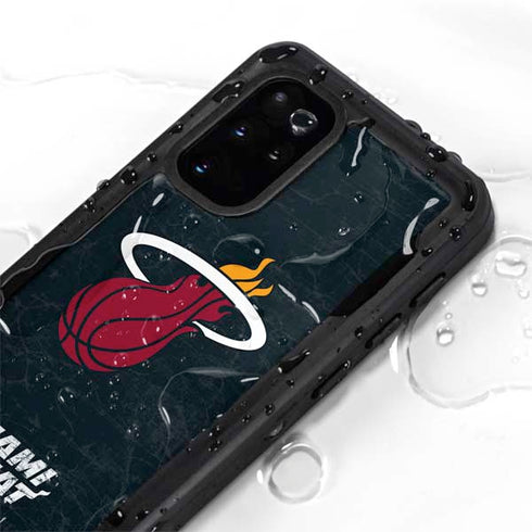 NBA Miami Heat Black Partial Logo Galaxy S20 Plus Waterproof Case