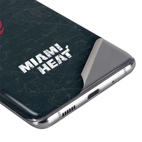 NBA Miami Heat Black Partial Logo Galaxy S20 Skin