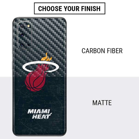NBA Miami Heat Black Partial Logo Galaxy S20 Skin